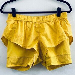 Adidas by Stella McCartney 2-in-1 Performance Shorts Womens Size 4 Yellow Sample